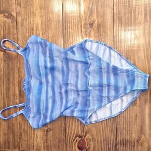 NWT Leilani Blue One Piece Swim Suit Size 14